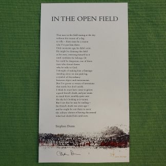 In the Open Field, broadside - Stephen Dunn